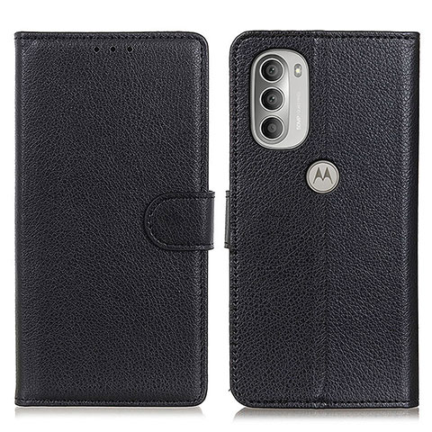 Coque Portefeuille Livre Cuir Etui Clapet A03D pour Motorola Moto G51 5G Noir