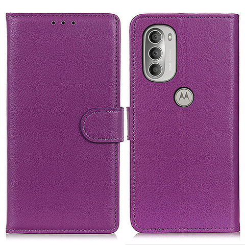 Coque Portefeuille Livre Cuir Etui Clapet A03D pour Motorola Moto G51 5G Violet