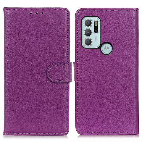 Coque Portefeuille Livre Cuir Etui Clapet A03D pour Motorola Moto G60s Violet