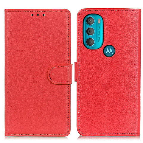 Coque Portefeuille Livre Cuir Etui Clapet A03D pour Motorola Moto G71 5G Rouge