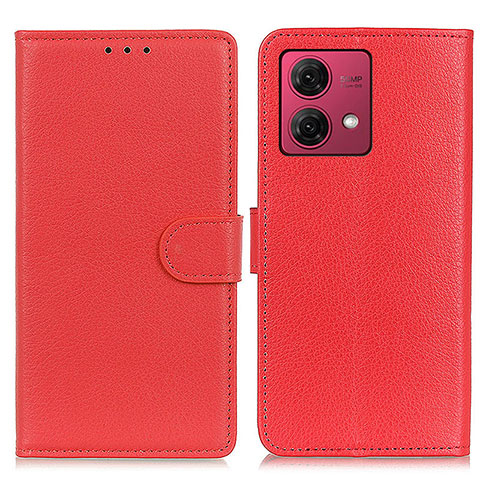 Coque Portefeuille Livre Cuir Etui Clapet A03D pour Motorola Moto G84 5G Rouge