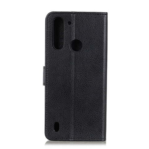 Coque Portefeuille Livre Cuir Etui Clapet A03D pour Motorola Moto One Fusion Noir