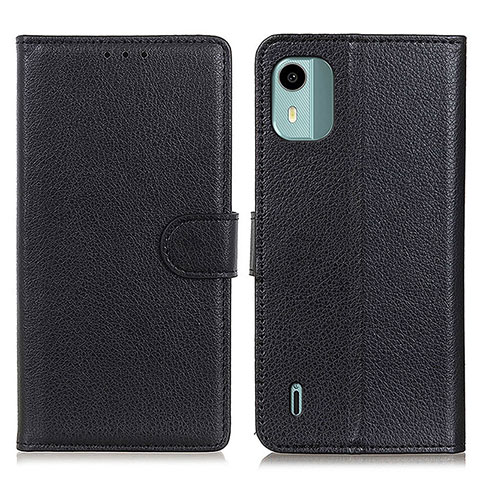 Coque Portefeuille Livre Cuir Etui Clapet A03D pour Nokia C12 Plus Noir