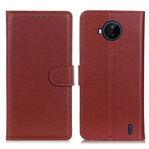 Coque Portefeuille Livre Cuir Etui Clapet A03D pour Nokia C20 Plus Marron