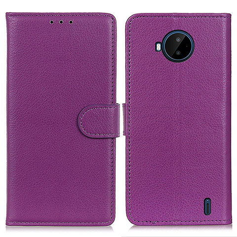 Coque Portefeuille Livre Cuir Etui Clapet A03D pour Nokia C20 Plus Violet