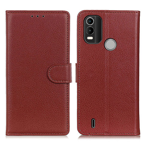 Coque Portefeuille Livre Cuir Etui Clapet A03D pour Nokia C21 Plus Marron