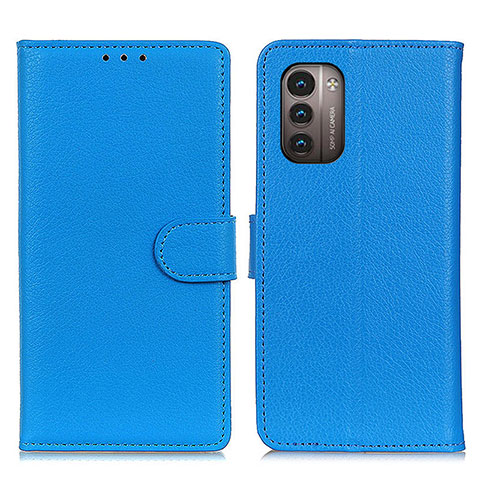 Coque Portefeuille Livre Cuir Etui Clapet A03D pour Nokia G11 Bleu Ciel