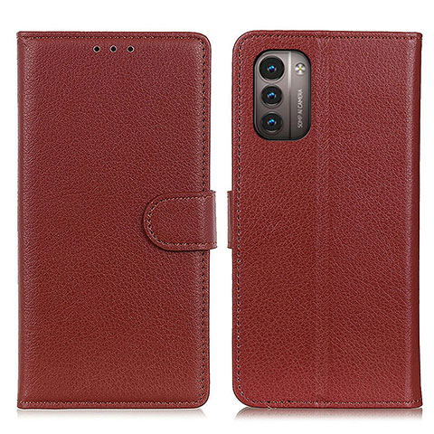 Coque Portefeuille Livre Cuir Etui Clapet A03D pour Nokia G11 Marron