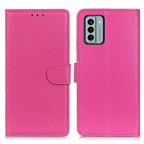 Coque Portefeuille Livre Cuir Etui Clapet A03D pour Nokia G22 Rose Rouge