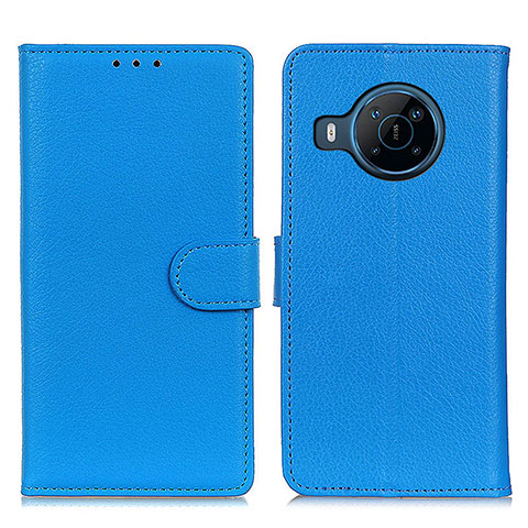 Coque Portefeuille Livre Cuir Etui Clapet A03D pour Nokia X100 5G Bleu Ciel