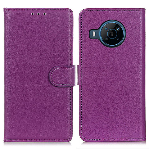 Coque Portefeuille Livre Cuir Etui Clapet A03D pour Nokia X100 5G Violet