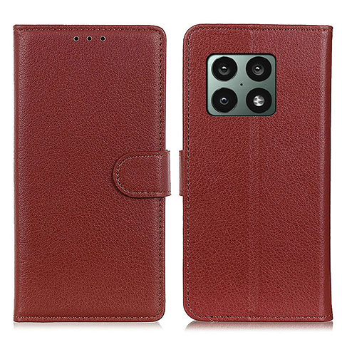 Coque Portefeuille Livre Cuir Etui Clapet A03D pour OnePlus 10 Pro 5G Marron