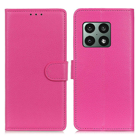 Coque Portefeuille Livre Cuir Etui Clapet A03D pour OnePlus 10 Pro 5G Rose Rouge