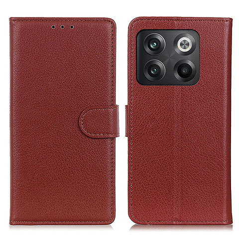 Coque Portefeuille Livre Cuir Etui Clapet A03D pour OnePlus 10T 5G Marron