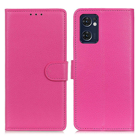 Coque Portefeuille Livre Cuir Etui Clapet A03D pour OnePlus Nord CE 2 5G Rose Rouge