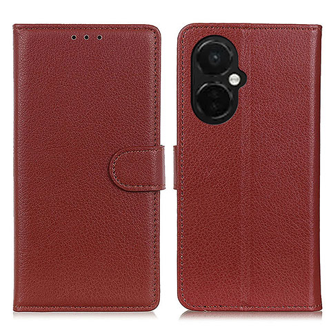 Coque Portefeuille Livre Cuir Etui Clapet A03D pour OnePlus Nord CE 3 5G Marron