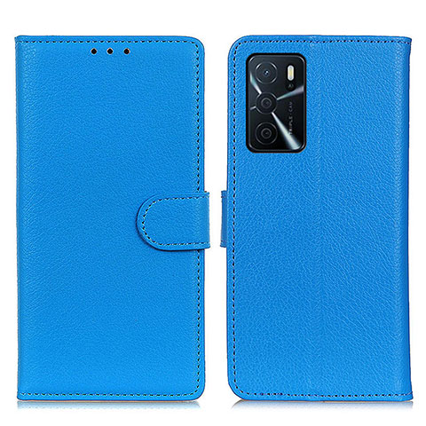 Coque Portefeuille Livre Cuir Etui Clapet A03D pour Oppo A16s Bleu Ciel