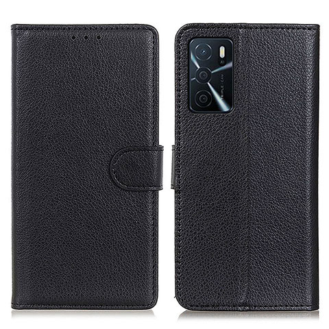 Coque Portefeuille Livre Cuir Etui Clapet A03D pour Oppo A16s Noir