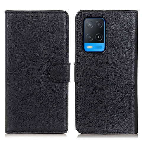 Coque Portefeuille Livre Cuir Etui Clapet A03D pour Oppo A54 4G Noir