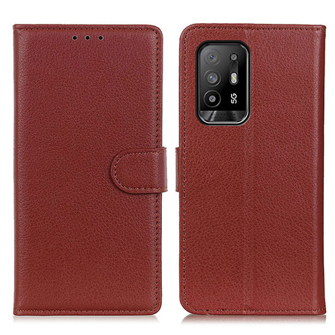 Coque Portefeuille Livre Cuir Etui Clapet A03D pour Oppo A94 5G Marron