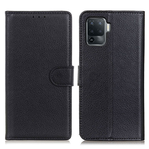 Coque Portefeuille Livre Cuir Etui Clapet A03D pour Oppo F19 Pro Noir