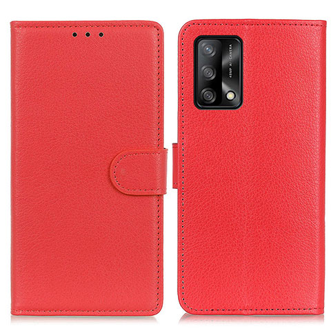 Coque Portefeuille Livre Cuir Etui Clapet A03D pour Oppo F19s Rouge