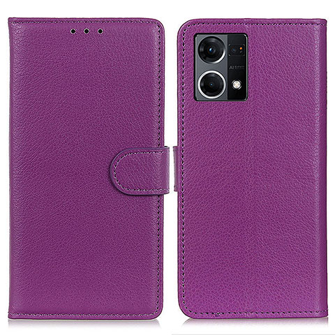 Coque Portefeuille Livre Cuir Etui Clapet A03D pour Oppo F21s Pro 4G Violet