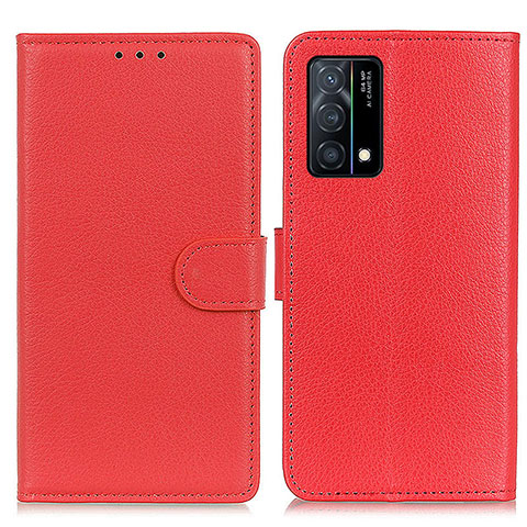 Coque Portefeuille Livre Cuir Etui Clapet A03D pour Oppo K9 5G Rouge