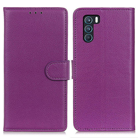 Coque Portefeuille Livre Cuir Etui Clapet A03D pour Oppo K9 Pro 5G Violet