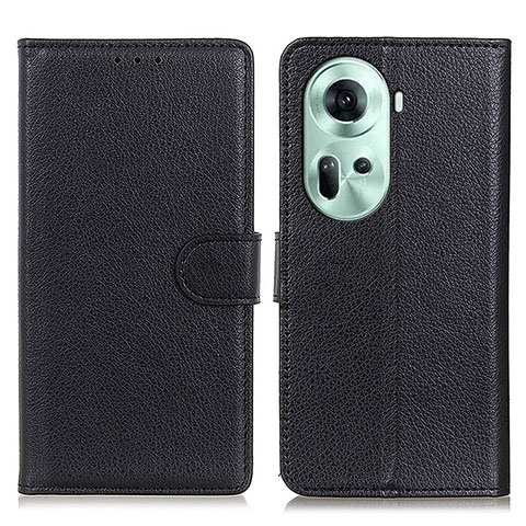 Coque Portefeuille Livre Cuir Etui Clapet A03D pour Oppo Reno11 5G Noir