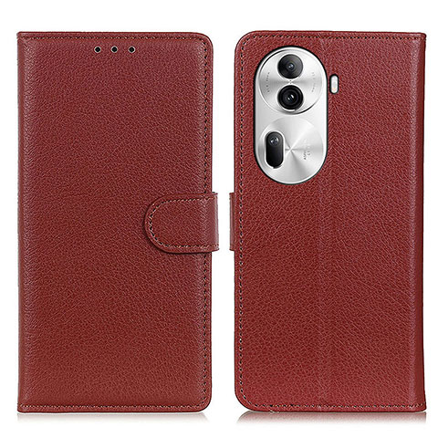 Coque Portefeuille Livre Cuir Etui Clapet A03D pour Oppo Reno11 Pro 5G Marron