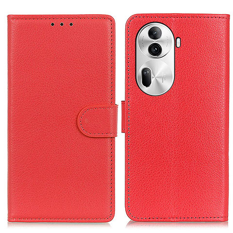 Coque Portefeuille Livre Cuir Etui Clapet A03D pour Oppo Reno11 Pro 5G Rouge