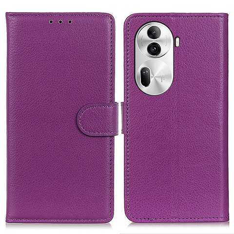 Coque Portefeuille Livre Cuir Etui Clapet A03D pour Oppo Reno11 Pro 5G Violet