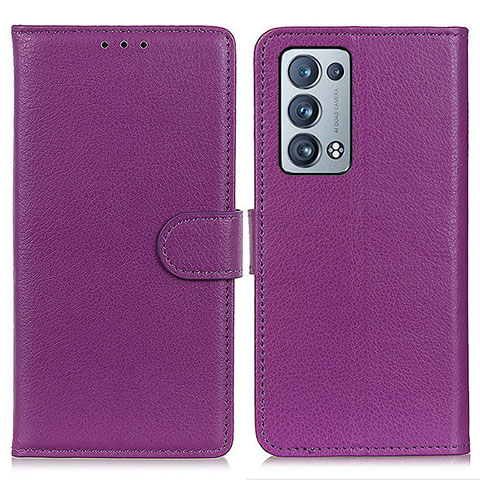 Coque Portefeuille Livre Cuir Etui Clapet A03D pour Oppo Reno6 Pro 5G Violet