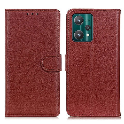 Coque Portefeuille Livre Cuir Etui Clapet A03D pour Realme 9 5G Marron