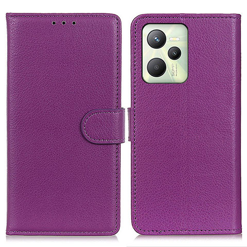 Coque Portefeuille Livre Cuir Etui Clapet A03D pour Realme C35 Violet