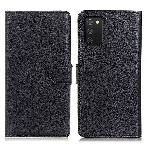 Coque Portefeuille Livre Cuir Etui Clapet A03D pour Samsung Galaxy A02s Noir