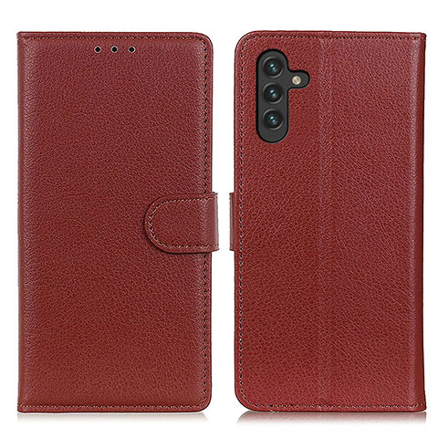 Coque Portefeuille Livre Cuir Etui Clapet A03D pour Samsung Galaxy A13 5G Marron