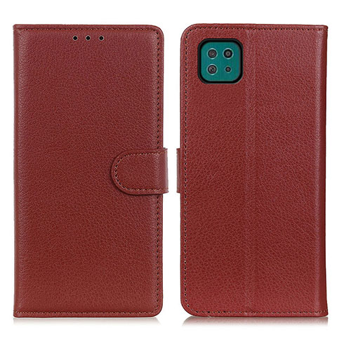 Coque Portefeuille Livre Cuir Etui Clapet A03D pour Samsung Galaxy A22 5G Marron