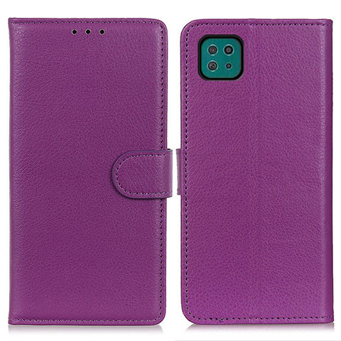 Coque Portefeuille Livre Cuir Etui Clapet A03D pour Samsung Galaxy A22 5G Violet