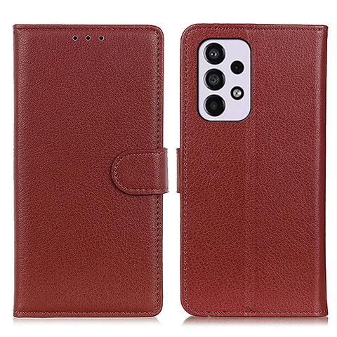 Coque Portefeuille Livre Cuir Etui Clapet A03D pour Samsung Galaxy A33 5G Marron