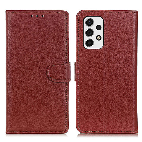 Coque Portefeuille Livre Cuir Etui Clapet A03D pour Samsung Galaxy A53 5G Marron