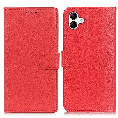 Coque Portefeuille Livre Cuir Etui Clapet A03D pour Samsung Galaxy M04 Rouge