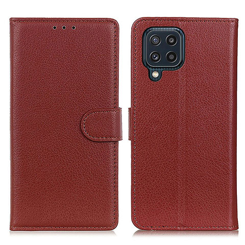 Coque Portefeuille Livre Cuir Etui Clapet A03D pour Samsung Galaxy M32 4G Marron