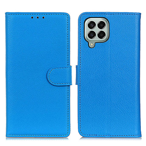 Coque Portefeuille Livre Cuir Etui Clapet A03D pour Samsung Galaxy M33 5G Bleu Ciel