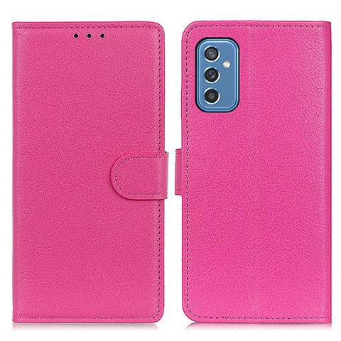 Coque Portefeuille Livre Cuir Etui Clapet A03D pour Samsung Galaxy M52 5G Rose Rouge