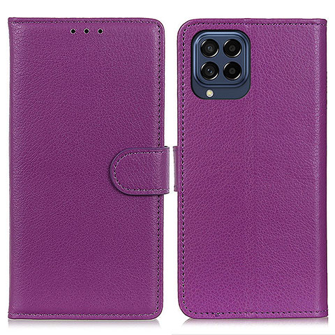 Coque Portefeuille Livre Cuir Etui Clapet A03D pour Samsung Galaxy M53 5G Violet