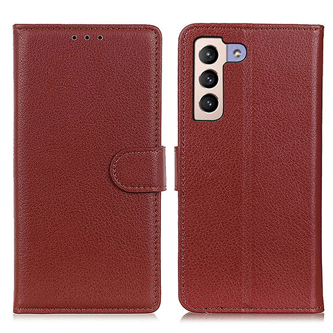 Coque Portefeuille Livre Cuir Etui Clapet A03D pour Samsung Galaxy S22 Plus 5G Marron