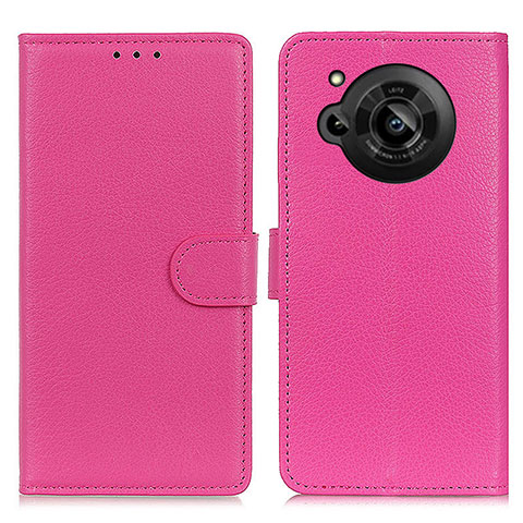 Coque Portefeuille Livre Cuir Etui Clapet A03D pour Sharp Aquos R7 Rose Rouge