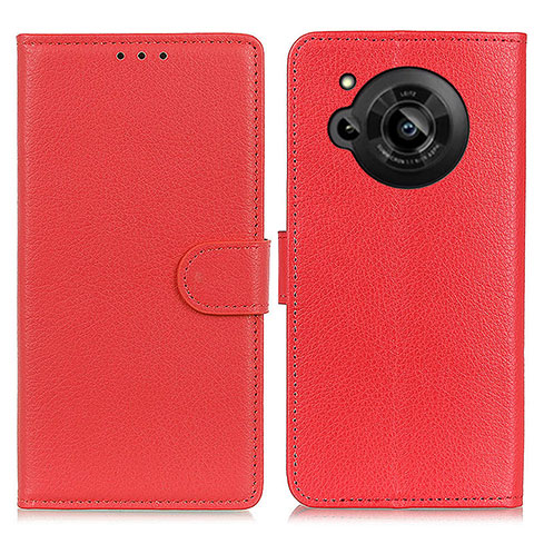 Coque Portefeuille Livre Cuir Etui Clapet A03D pour Sharp Aquos R7s Rouge